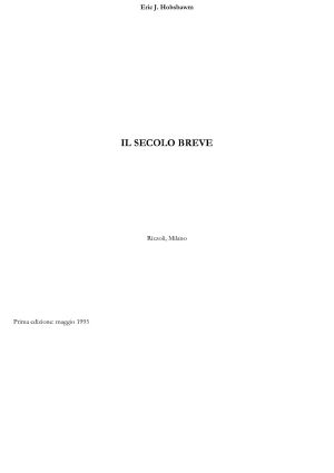[Modern History 04] • Il Secolo Breve